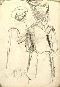 Sketchbook 34, Two Women Seen from behind by Theo van Doesburg Centraal Museum AB4129-J