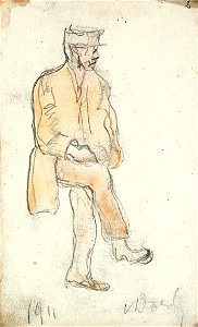 Sketchbook 30, A Man with a Cap Sitting by Theo van Doesburg Centraal Museum AB4137-B