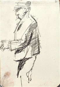 Sketchbook 35, Man with Cap Standing by Theo van Doesburg Centraal Museum AB4132-O