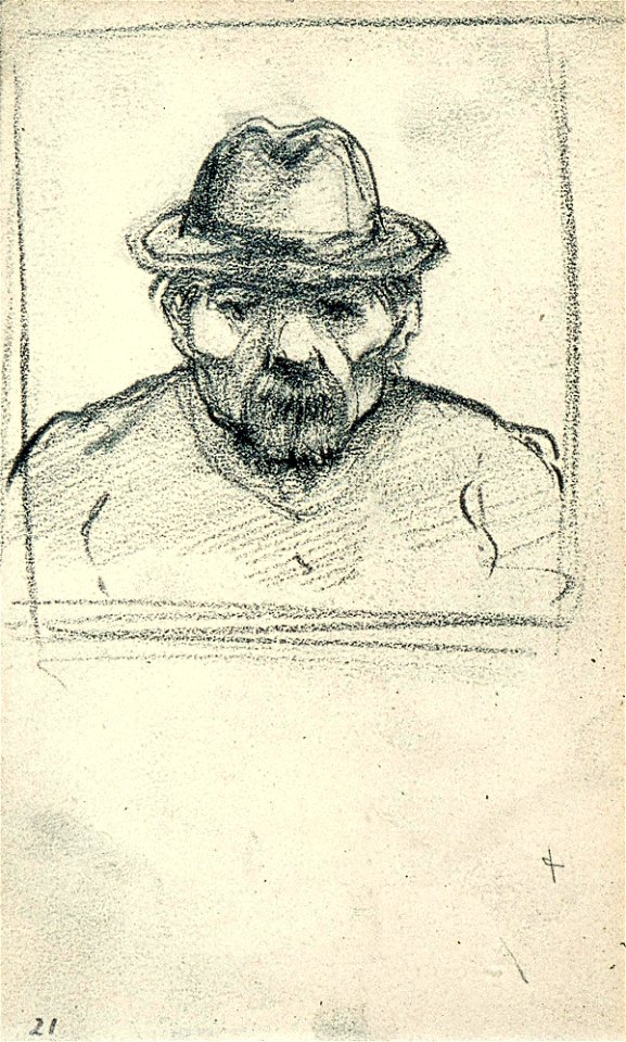 Sketchbook 31, Portrait of a Man with a Moustache, a Beard and a Hat by Theo van Doesburg Centraal Museum AB4115-W