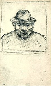 Sketchbook 31, Portrait of a Man with a Moustache, a Beard and a Hat by Theo van Doesburg Centraal Museum AB4115-W