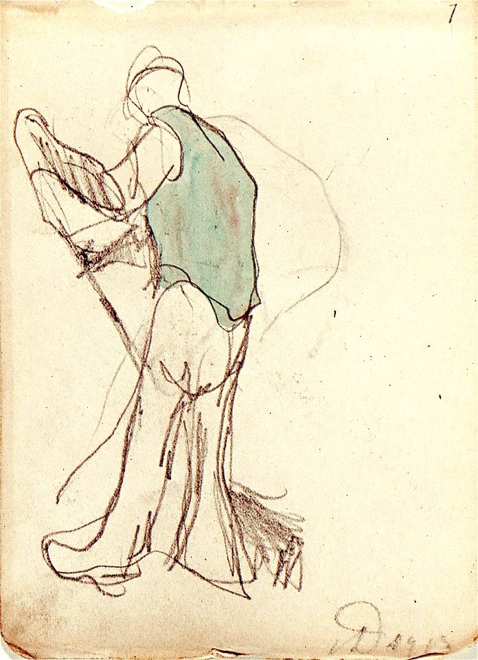Sketchbook 5, A Man with a Broom Shown from the Back by Theo van Doesburg Centraal Museum AB4141-A