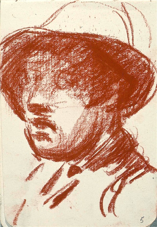Sketchbook 35, Portrait of a Man with a Hat by Theo van Doesburg Centraal Museum AB4132-E