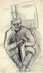 Sketchbook 31, A Man with a Cap Sitting by Theo van Doesburg Centraal Museum AB4115-E