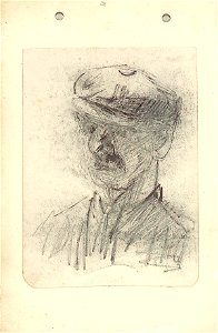 Sketchbook 40, Man with Cap by Theo van Doesburg Joods Historisch Museum MB00775