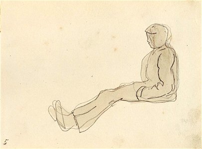 Sketchbook 8, A Man Sitting by Theo van Doesburg Centraal Museum AB4133-E