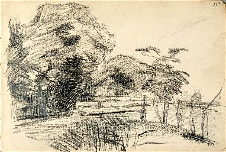 Sketchbook 32, Landscape with Farmyard and Trees by Theo van Doesburg Centraal Museum AB4136-P