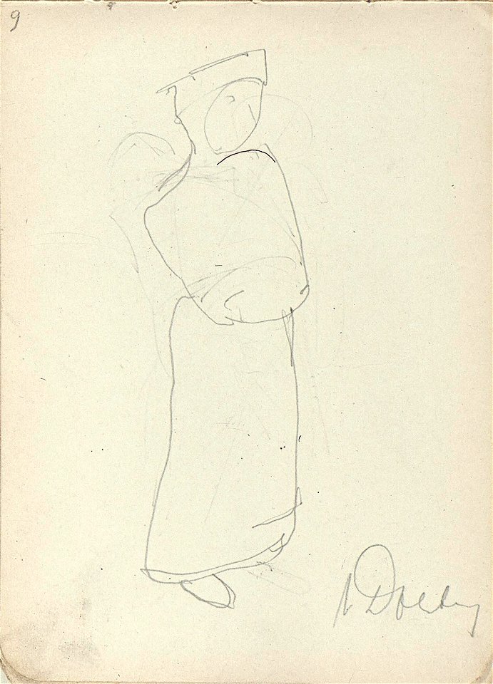 Sketchbook 6, A Woman Standing with Her Arms Crossed by Theo van Doesburg Centraal Museum AB4130-K