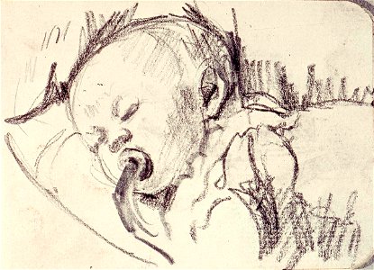 Sketchbook 33, Baby with a Pacifier by Theo van Doesburg Centraal Museum AB4114-E
