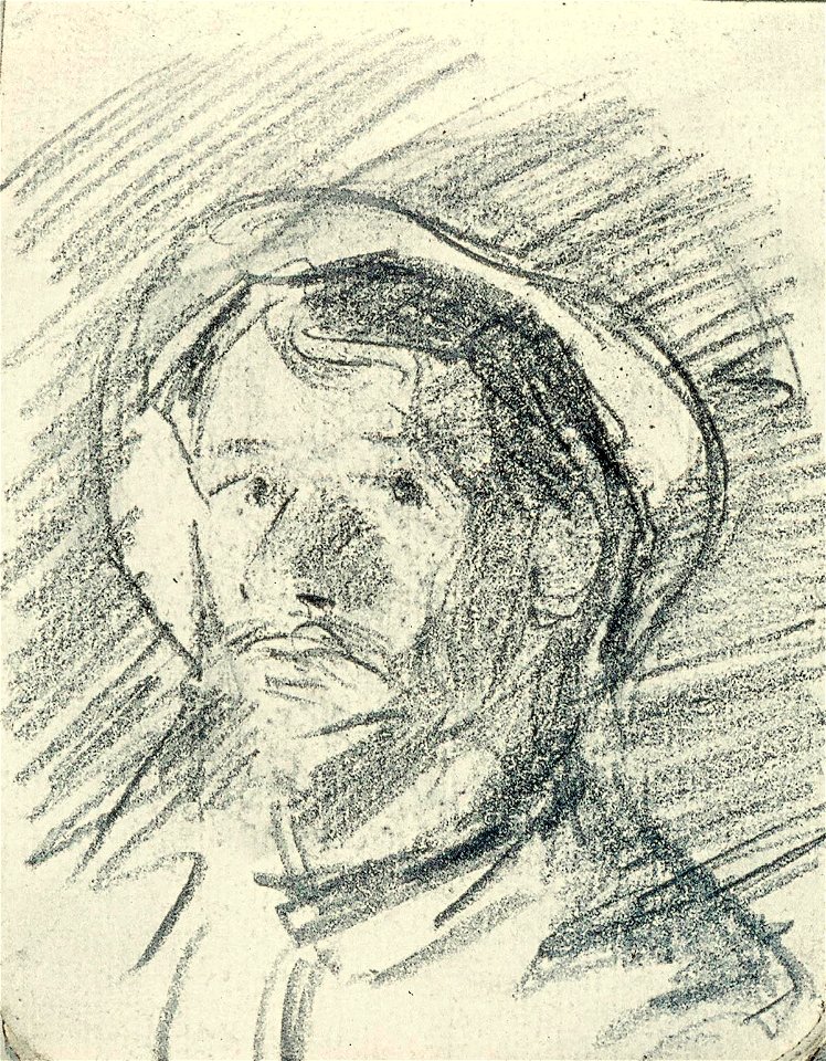 Sketchbook 37, Self-Portrait with Hat by Theo van Doesburg Centraal Museum AB4117-D