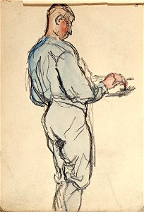 Sketchbook 32, A Man Drawing by Theo van Doesburg Centraal Museum AB4136-L