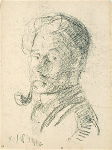 Sketchbook 16, Self-Portrait with Pipe by Theo van Doesburg Centraal Museum AB4122-F