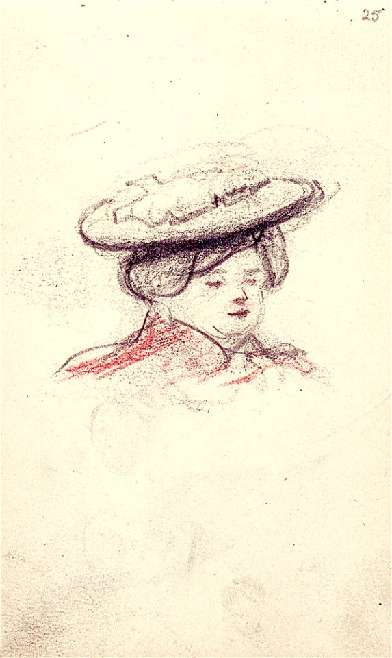 Sketchbook 31, Portrait of a Woman with a Hat by Theo van Doesburg Centraal Museum AB4115-AA
