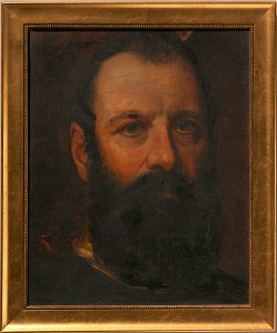 Skiss till porträtt av Karl XV (1826-1872), konung av Sverige och Norge, g.m - Nationalmuseum - 129601