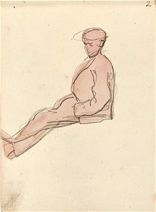 Sketchbook 8, A Man Sitting by Theo van Doesburg Centraal Museum AB4133-B