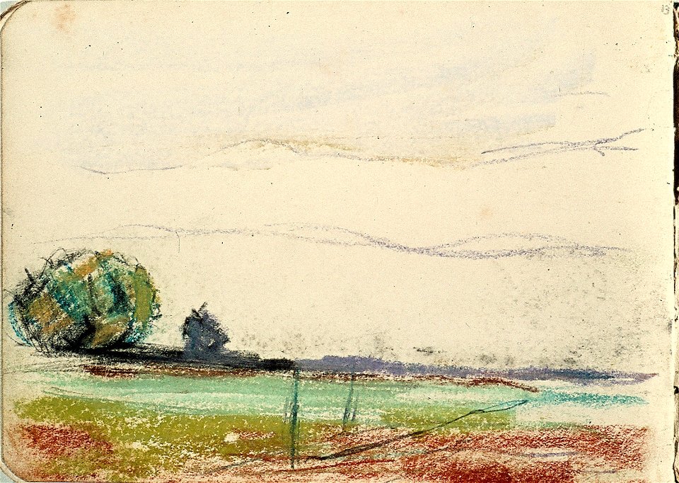 Sketchbook 24, Landscape with Haystack by Theo van Doesburg Centraal Museum AB4128-M