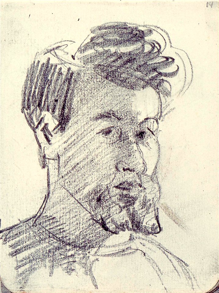 Sketchbook 37, Self-Portrait by Theo van Doesburg Centraal Museum AB4117-P