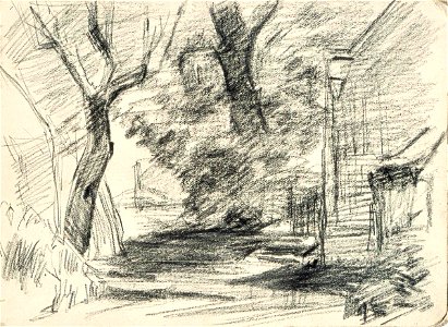 Sketchbook 24, Road with House and Trees by Theo van Doesburg Centraal Museum AB4128-Q
