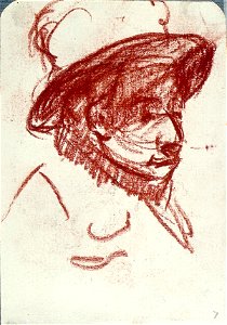 Sketchbook 35, Portrait of a Man with a Hat by Theo van Doesburg Centraal Museum AB4132-H