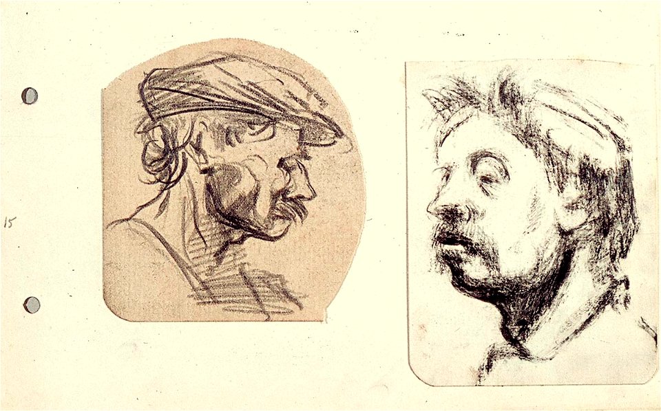 Sketchbook 40, Two Men by Theo van Doesburg Joods Historisch Museum MB00776