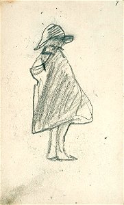 Sketchbook 30, Figure with Cape and Hat by Theo van Doesburg Centraal Museum AB4137-G