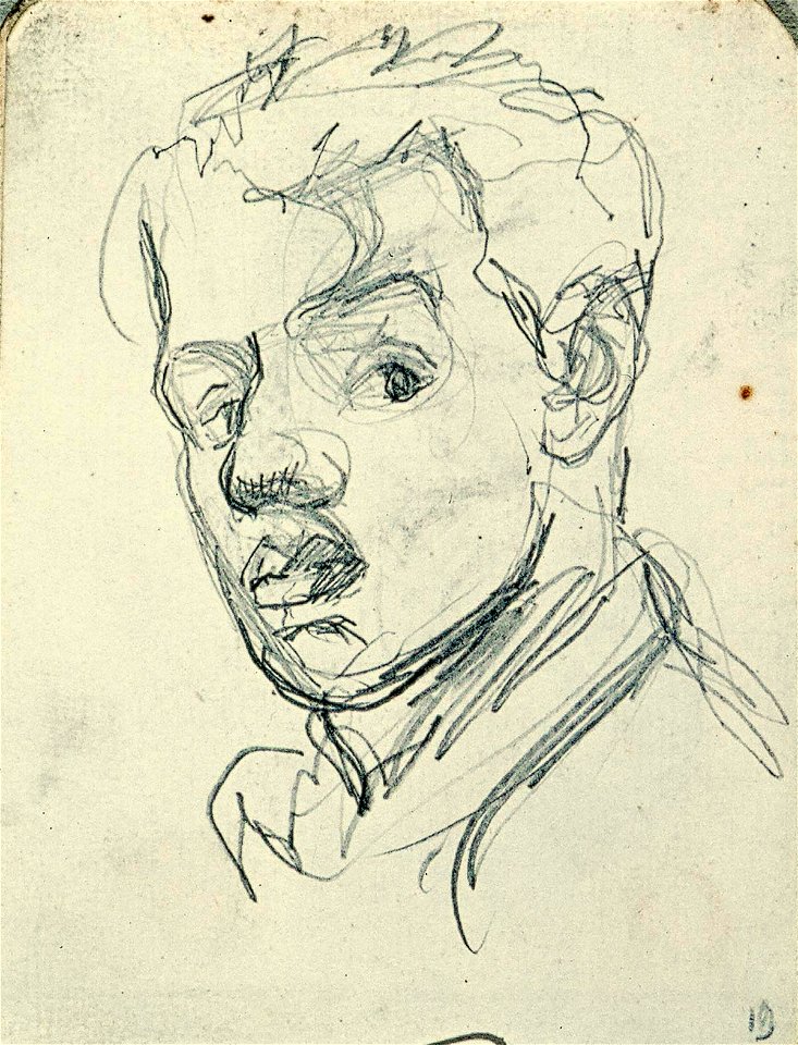 Sketchbook 37, Self-Portrait by Theo van Doesburg Centraal Museum AB4117-U