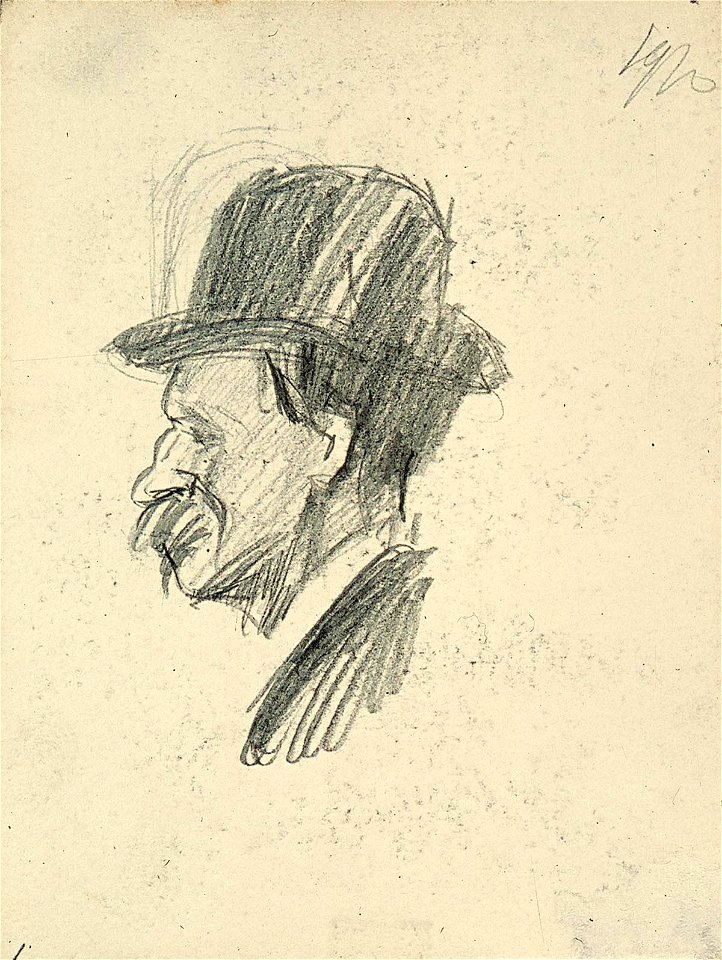 Sketchbook 21, Man with a Hat by Theo van Doesburg Centraal Museum AB4125-A