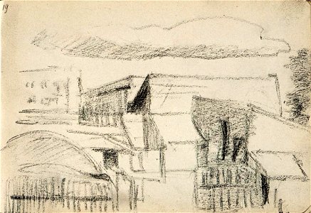 Sketchbook 32, View of a City by Theo van Doesburg Centraal Museum AB4136-T