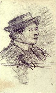 Sketchbook 31, Portrait of a Young Man with a Hat by Theo van Doesburg Centraal Museum AB4115-M