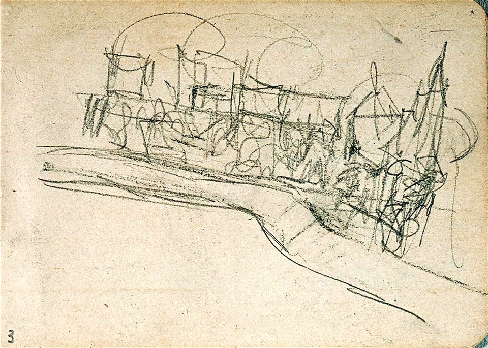 Sketchbook 39, A Village along a Road by Theo van Doesburg Centraal Museum AB4135-C