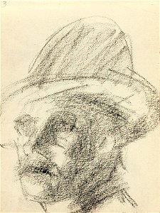 Sketchbook 7, Self-Portrait with Hat by Theo van Doesburg Centraal Museum AB4120-C