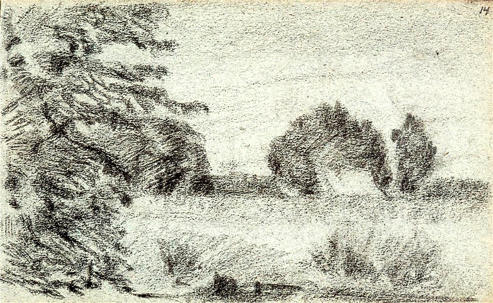 Sketchbook 30, Landscape with a Tree and Boscage by Theo van Doesburg Centraal Museum AB4137-N