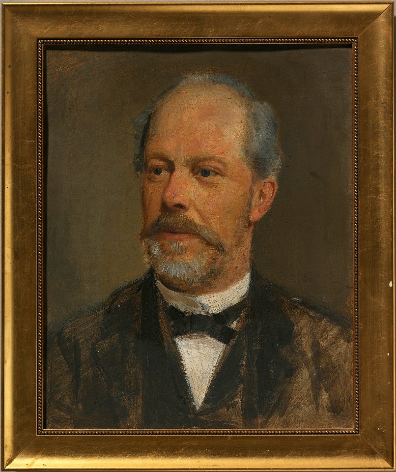 Skiss till porträtt av Gustaf Jakob Edelstam (1831-1892), jur.dr - Nationalmuseum - 129603