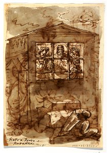Sketchbook Folio, Pope Sixtus II and Deacon, ca. 1813 (CH 18124029)