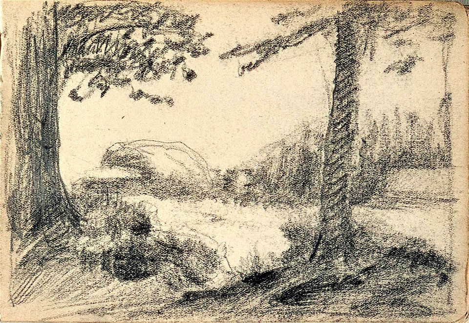 Sketchbook 32, Landscape with Two Trees by Theo van Doesburg Centraal Museum AB4136-Q