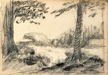 Sketchbook 32, Landscape with Two Trees by Theo van Doesburg Centraal Museum AB4136-Q