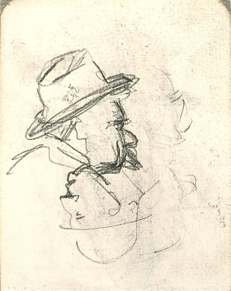 Sketchbook 36, Two Men with a Hat by Theo van Doesburg Centraal Museum AB4127-E
