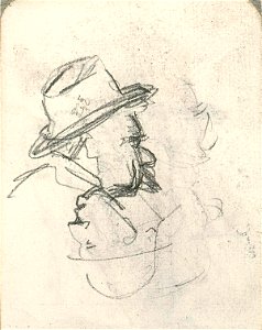 Sketchbook 36, Two Men with a Hat by Theo van Doesburg Centraal Museum AB4127-E