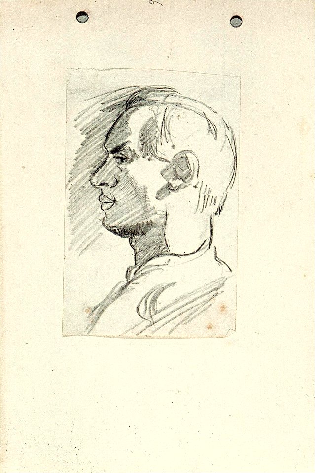 Sketchbook 40, Male Head by Theo van Doesburg Joods Historisch Museum MB00766