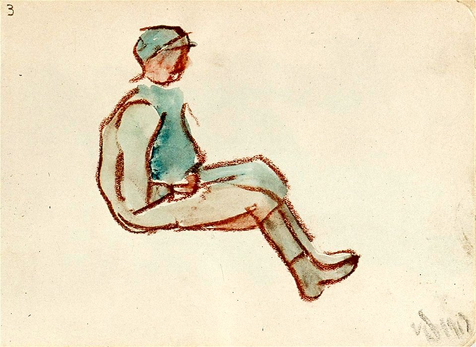 Sketchbook 5, A Boy with a Cap Sitting by Theo van Doesburg Centraal Museum AB4141-C