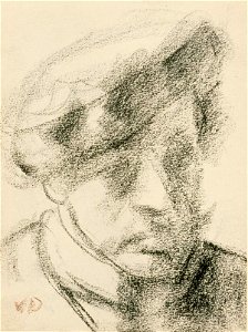 Sketchbook 7, Self-Portrait with Beret by Theo van Doesburg Centraal Museum AB4120-E