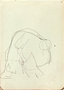 Sketchbook 6, A Figure Bending Over by Theo van Doesburg Centraal Museum AB4130-M