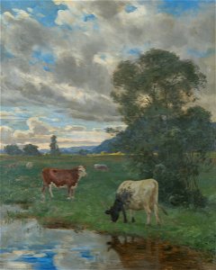 Christian Skredsvig - Kyr ved tjern - Stavanger kunstmuseum - SG.0227