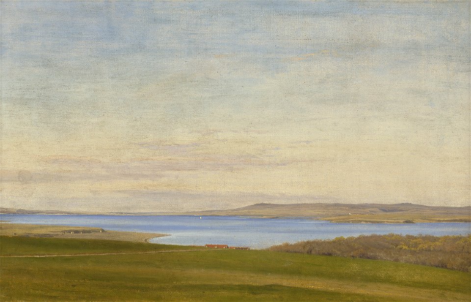 P. C. Skovgaard - Fjord landscape with farmhouse (1839)