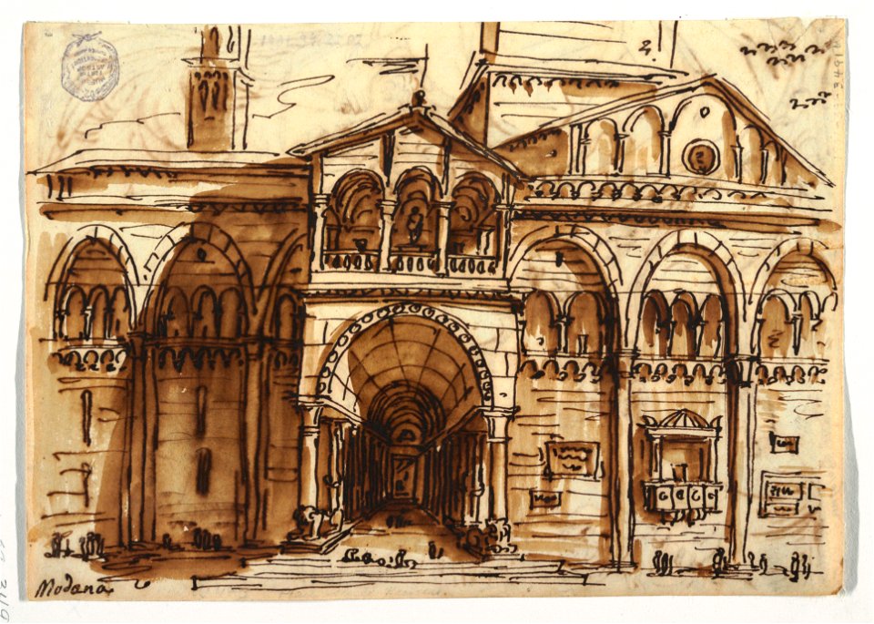 Sketchbook Folio, The Facade of Modena Cath (CH 18123905)