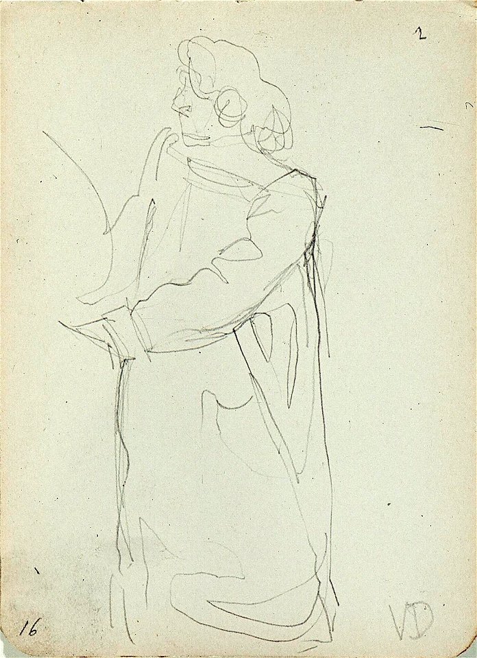 Sketchbook 6, A Woman Painting by Theo van Doesburg Centraal Museum AB4130-R