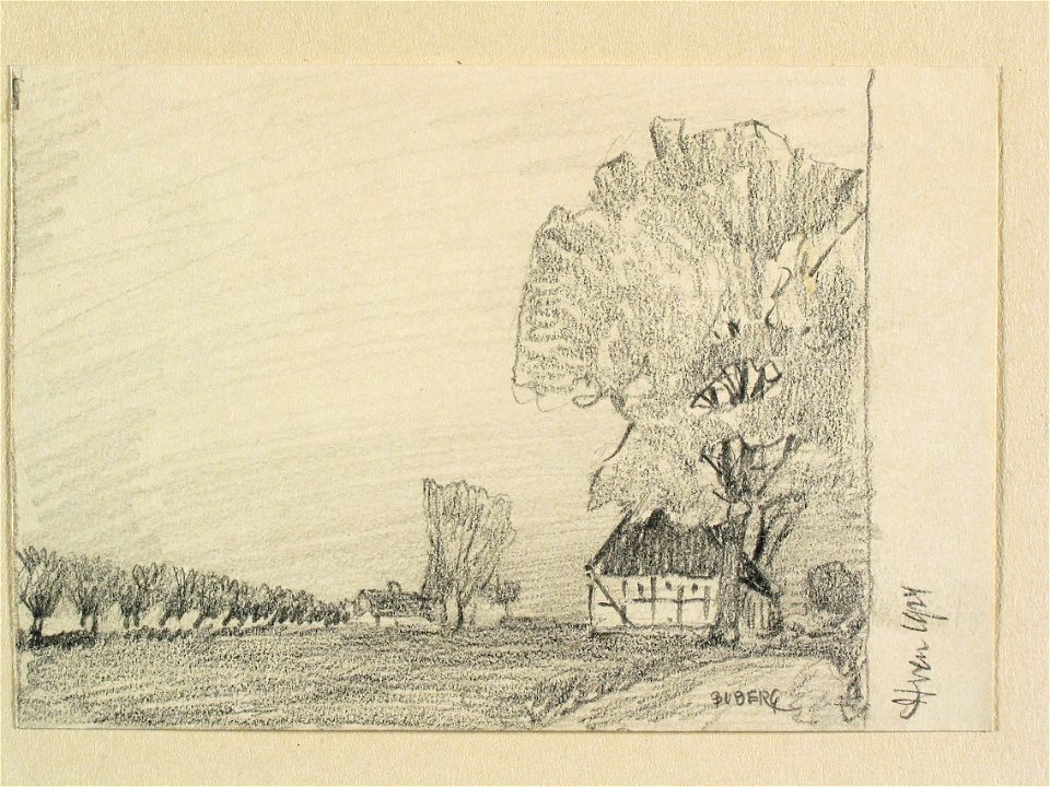Skåne, Rönnebergs hd., S-t Ibbs sn., Ven. Teckning av Ferdinand Boberg - Nordiska museet - NMA.0088387