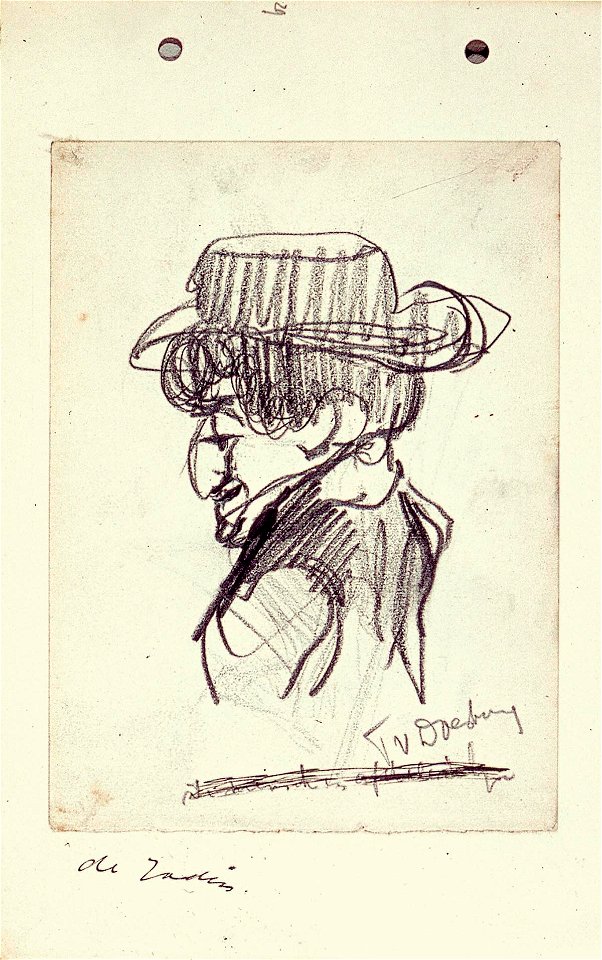 Sketchbook 40, De Jodin by Theo van Doesburg Joods Historisch Museum MB00793