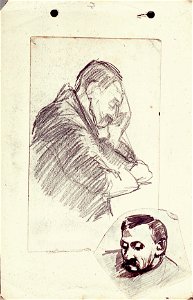 Sketchbook 40, Two Men by Theo van Doesburg Joods Historisch Museum MB00803