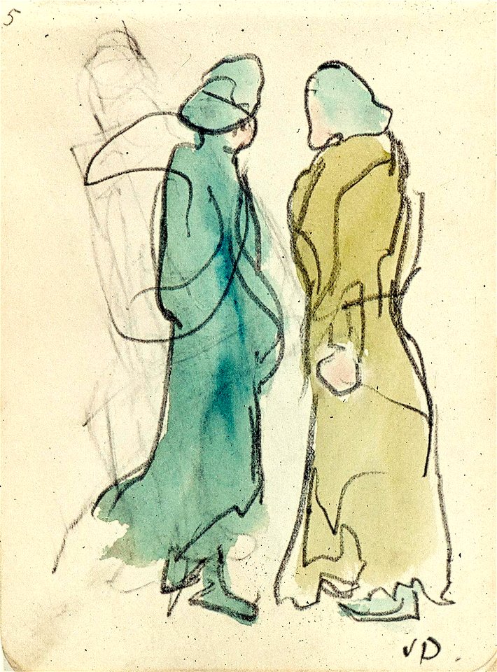 Sketchbook 5, Two Women by Theo van Doesburg Centraal Museum AB4141-E